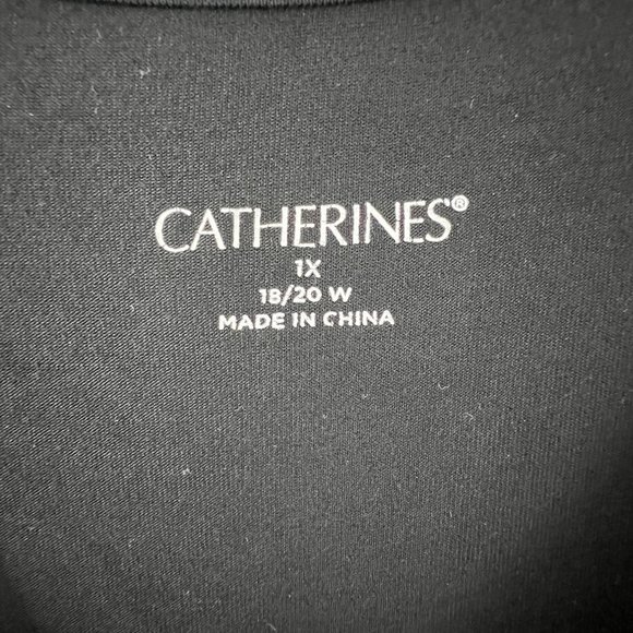 Catherines Black Swim Coverup  Dress 1X - Picture 8 of 8